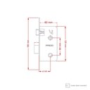 Ver imagem 4 de Fechadura Pado Concept 407 Cromado Canto Redondo 40mm Banheiro Tranqueta