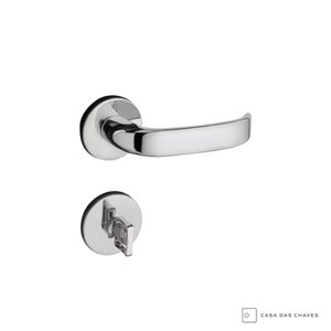 Fechadura Pado Concept 407 Cromado Canto Redondo 40mm Banheiro Tranqueta