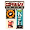 Kit 4 Placas Decorativas Frases Café Cozinha Coffee - 1
