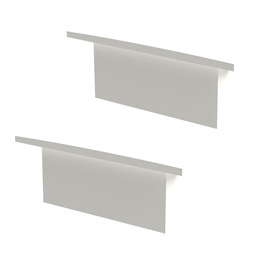 Kit Acessórios Taschibra para Perfil Embutir 0,9x2,4cm Vertex 24 Branco - 1