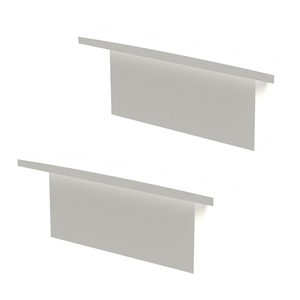 Kit Acessórios Taschibra para Perfil Embutir 0,9x2,4cm Vertex 24 Branco