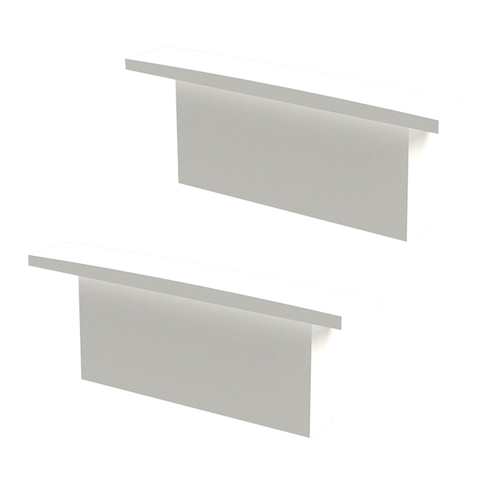 Kit Acessórios Taschibra para Perfil Embutir 0,9x2,4cm Vertex 24 Branco
