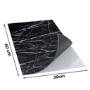 Ver mais imagens de Kit 10 Placas Autocolantes Mármore Adesivo Vinílico Azulejo Preto Brilhoso 3d Brinovar