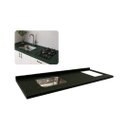Ver imagem 1 de Pia de Granito Verde Ubatuba 200cm C/ Corte Cooktop 63x35cm: Verde Ubatuba