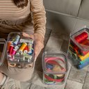 Ver imagem 6 de Pote Hermético Organizador 1l Linha Block Cinza Escuro ou