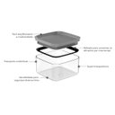 Ver imagem 2 de Pote Hermético Organizador 1l Linha Block Cinza Escuro ou