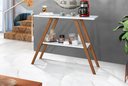 Ver imagem 1 de Aparador Cantinho do Café 80cm com Pés de Madeira Tampo Mdf