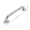 Ver imagem 2 de Alça de Apoio Reta de 40 Cm em Aço Inox 1/4