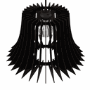 Ver imagem 2 de Luminária Teto tipo Pendente PANAMÁ MDF - Completa - Cor: Preta