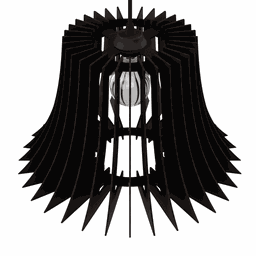 Luminária Teto tipo Pendente PANAMÁ MDF - Completa - Cor: Preta - 2 Luminária Teto tipo Pendente PANAMÁ MDF - Completa - Cor: Preta - 2