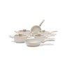Jogo de Panelas 6 Peças Sirius Alumínio Fogão Indução Antiaderente Brinox Kit:vanilla/baunilha - 1
