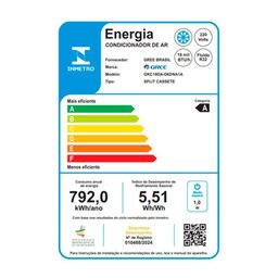 Ar Condicionado Split Cassete Gree G-linea 1 Via Inverter 18.000 Btus Frio 220v R-32 - 7