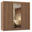 Ver imagem 3 de Guarda Roupa Casal Madesa Lyon 3 Portas de Correr com Espelho 2 Gavetas