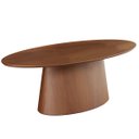 Ver imagem 1 de Mesa de Jantar Oval em Madeira Luiza 220x110cm Base Orgânica Ccs