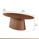 Ver imagem 3 de Mesa de Jantar Oval em Madeira Luiza 220x110cm Base Orgânica Ccs