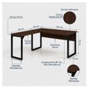 Ver imagem 2 de Mesa em L (Mesa 1,70m + Mesa Auxiliar) - c/ Gavetas - Workstart - Marsala/Preto - 25479