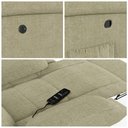 Ver imagem 7 de Poltrona do Papai Reclinável Sala de Cinema Madrid Glider Manual Giratória Massagem USB Linho Bege G