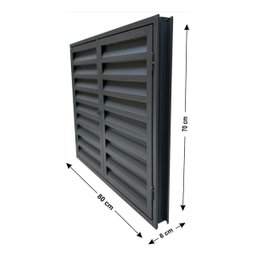 Portinhola Porta Alçapão Porta Gás 80x70 R6 Preto Prime - 1