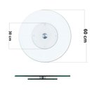 Ver imagem 2 de Centro de Mesa Prato Giratório de Vidro Grosso 8mm Resistente Transparente Tamanho Grande 60cm