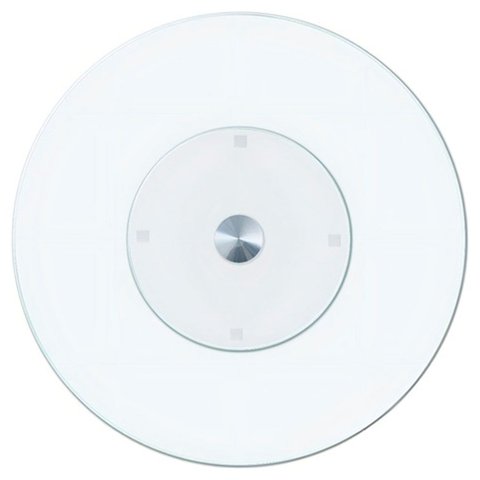 Centro de Mesa Prato Giratório de Vidro Grosso 8mm Resistente Transparente Tamanho Grande 60cm