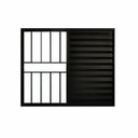 Ver imagem 1 de Veneziana de Correr 3 Folhas C/grade Aluminio Preto 1.00 X 1.20 Linha Modular - Hale