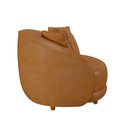 Ver imagem 6 de Kit 2 Poltronas Decorativa para Sala Pés Madeira Kaly M22 Sintético Caramelo - Mpozenato