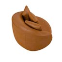 Ver imagem 5 de Kit 2 Poltronas Decorativa para Sala Pés Madeira Kaly M22 Sintético Caramelo - Mpozenato