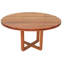 Ver imagem 1 de Mesa de Jantar Redonda 1,2 m Madeira Maciça Natural