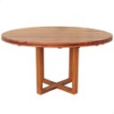 Ver imagem 2 de Mesa de Jantar Redonda 1,2 m Madeira Maciça Natural