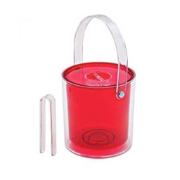 Balde De Gelo Acrílico Vermelho 18,5x18,5cm - 1