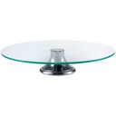 Ver imagem 1 de Prato de Bolo de Vidro Transparente C/pé Aço Inox 40cm Wolff