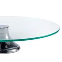 Ver imagem 2 de Prato de Bolo de Vidro Transparente C/pé Aço Inox 40cm Wolff