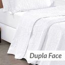 Ver imagem 4 de Colcha Branca Casal Padrão Bouti Dupla Face Matelada Ultrassônico + Jogo de Cama Ponto Palito - 7 Pe