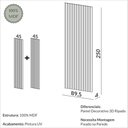 Ver imagem 5 de Painel Decorativo Ripado Mdf em Barra 89,5x250cm (2,24m²) Pa74 Pradel Móveis Freijó