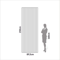 Painel Decorativo Ripado Mdf em Barra 89,5x250cm (2,24m²) Pa74 Pradel Móveis Freijó - 6