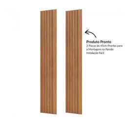 Painel Decorativo Ripado Mdf em Barra 89,5x250cm (2,24m²) Pa74 Pradel Móveis Freijó - 2