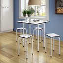 Ver imagem 5 de Mesa Dobrável 4 Lugares Asti Bona Preto/Branco