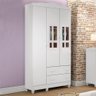 Quarto de Bebê Ariel Berço Mini Cama Mirelle Guarda Roupa Infantil 3 Portas Branco Carolina Baby - 5