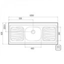 Ver imagem 2 de Pia Inox para Cozinha Standard 105cmx52cmx13cm Tramontina