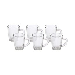 kit de 6 Xícaras para café Lisa transparente 70ml Hauskraft CANC090 - 1