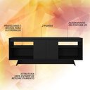 Ver imagem 5 de Rack 1,60m 55 Polegadas Tulum Preto - Móveis Arapongas Preto Fosco