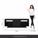 Ver imagem 6 de Rack 1,60m 55 Polegadas Tulum Preto - Móveis Arapongas Preto Fosco