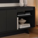 Ver imagem 4 de Rack 1,60m 55 Polegadas Tulum Preto - Móveis Arapongas Preto Fosco