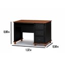 Ver imagem 5 de Escrivaninha Linz 3 Gavetas 80 X 132 X 50 Cm (a X L X P)