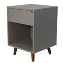 Ver imagem 2 de Mesa de Cabeceira 1 Nicho 1 Gaveta 400x550x400 Beton Matt - Mdf Arauco