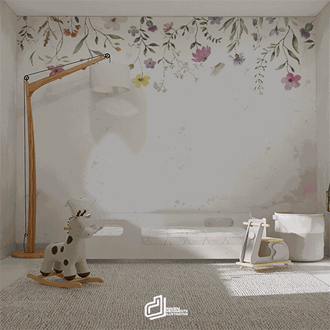 Papel de Parede Painel Florais