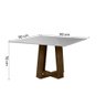 Conjunto de Mesa Sala de Jantar Atenas com 2 Cadeiras Carvalho/off White/bege 0,90m Quadrada Dobuê - 11