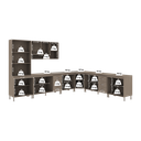 Ver imagem 5 de Armário de Cozinha Modulada Completa Fidelitá Paris 7 Peças 600cm 16 Portas 6 Gavetas com Tampo