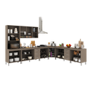 Ver imagem 4 de Armário de Cozinha Modulada Completa Fidelitá Paris 7 Peças 600cm 16 Portas 6 Gavetas com Tampo