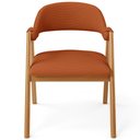 Ver imagem 3 de Kit 4 Cadeiras de Jantar e Estar Living Estofada Nadja L02 Linho Terracota - Lyam Decor